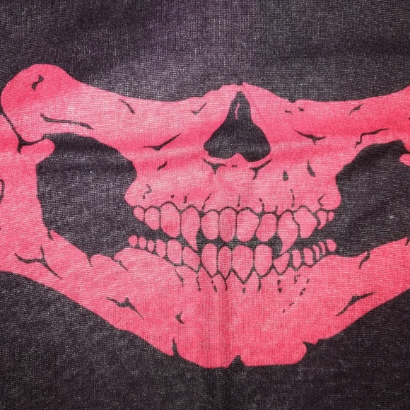 Red Skull Motorcycle Face Bandanas - Picture 2 of 4